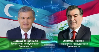 Президент Республики Узбекистан искренне поздравил Президента Республики Таджикистан с юбилеем