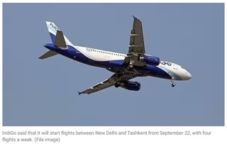 Hindiston aviatsiya maʼmuriyati mamlakatning eng yirik aviakompaniyasiga Oʻzbekistonga parvozlarni amalga oshirish uchun ruxsat berdi