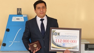 Dissertatsiyani muddatidan avval himoya qilgani uchun ragʻbatlantirildi