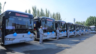 На маршруте «Шахрисабз - Китаб» запущено движение 20 современных автобусов