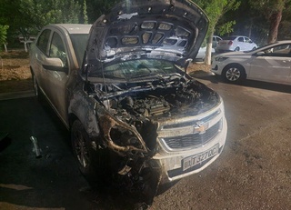 Toshkent shahrida Cobalt transport vositasi yonib ketdi