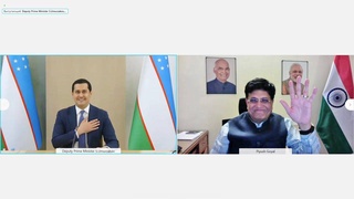 Deputy Prime Minister of Uzbekistan holds virtual talks with the Minister of Railways, Commerce and Industry of India