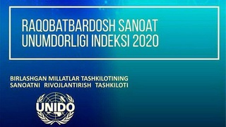 O‘zbekiston Respublikasi birinchi bor UNIDO tashkilotining Raqobatbardosh sanoat unumdorligi (СIP) indeksi reytingiga kiritildi