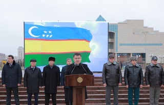 «Қарақалпақстан Республикасының мәмлекетлик байрағы ҳаққында»ғы Нызамы қабыл етилген күн мүнәсибети менен байрам илажы болып өтти