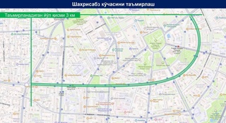 В Ташкенте на улице Шахрисабз начались работы по реконструкции дороги