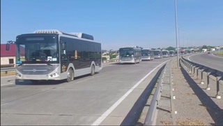 Урганч шаҳрига 30 дона замонавий автобуслар олиб келинди