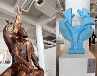 Бронзовая скульптура Алишера Навои представлена на Международной выставке скульптур в Китае