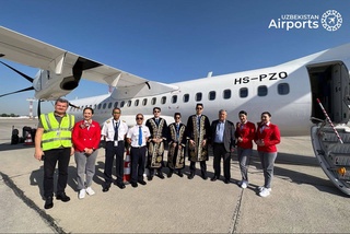 В Ташкенте встретили третий самолет авиакомпании Silk Avia