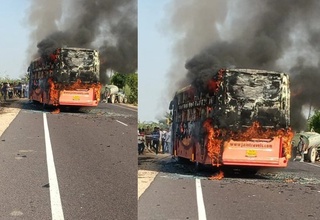 В Индии при пожаре в автобусе погибли не менее 20 человек