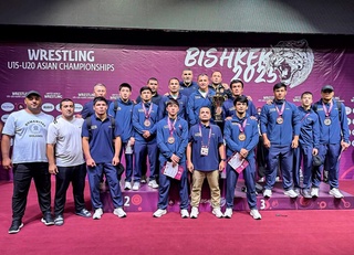 Грек-рим күресінен жас балуандарымыз Азия чемпионатында жалпы командалық есепте үшінші орынды алды