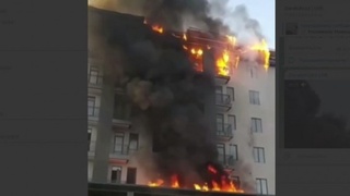 Жиззахдаги 7 қаватли бинода ёнғин содир бўлди
