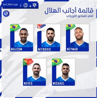 Neymar "Navbahor"ga qarshi o'yin qaydnomasiga kiritildi