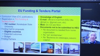 Европа грант жойбарларында қатнасыў бойынша зәрүр билимге ийе болды