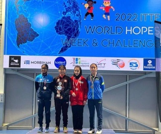 Өзбекстандық жас үстел теннисшісі Франциядағы  халықаралық жарыста қола медалін жеңіп алды