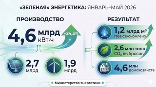 Вклад энергосистемы в охрану окружающей среды: за пять месяцев удалось избежать выбросов 2,6 млн тонн загрязняющих веществ