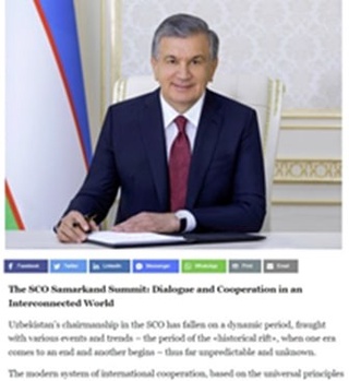 Oʻzbekiston Prezidentining maqolasi Malayziyada chop etildi