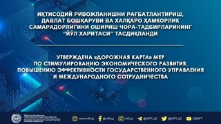МИВТ: утверждена дорожная карта мер по стимулированию экономического развития, повышению эффективности государственного управления и международного сотрудничества
