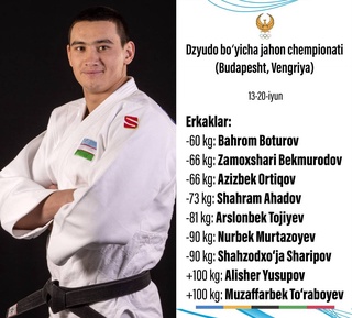 Известен состав сборной Узбекистана по дзюдо, которые выступят на чемпионате мира