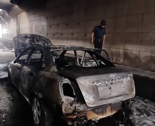 Тошкент Шимолий вокзали яқинидаги туннелда Gentra ёниб кетди