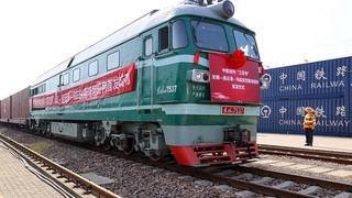 A freight train has left Eastern China for Uzbekistan on a new freight railway route