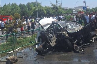 Фарғонада машинага ўрнатилган газ балон портлаб кетди