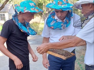 FarDU rektori boʻlajak asalarichilar bilan amaliyot oʻtadi