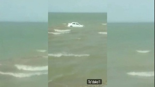 «Cobalt» автомобили ҳайдовчининг эҳтиётсизлиги оқибатида сув омборига оқиб кетди