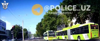 Қоидаларни менсимай ҳаракатланган автобус ҳайдовчисига чора кўрилди
