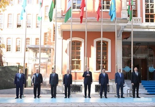 Flags raised at the new building of the Turkic Council Secretariat