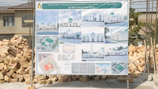 Қайта қурилаётган олти минг ўринли масжид пойдеворига илк ғишт қўйилди