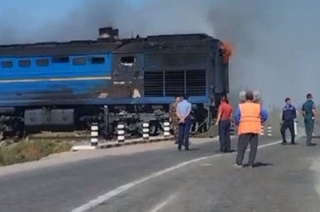 В пассажирском поезде, следовавшем по маршруту «Мангистау - Нукус», произошел пожар: никто не пострадал
