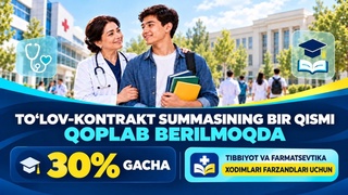 ССВ: Тиббиёт ходимлари фарзандлари тўлов-контракти учун қарийб 28 миллиард сўм тўлаб берилди