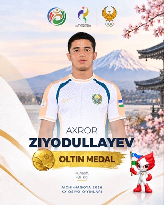 Aichi-Nagoya-2026: Axror Ziyodullayev Osiyo oʻyinlari chempionligini qoʻlga kiritdi