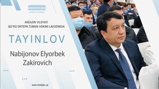 Қўрғонтепа туманига ҳоким тайинланди