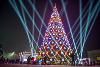 Ташкент готовится к Новому году: в столице устанавливают новогодние елки