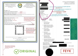 ПЗР-тест натижаларини қалбакилаштириш ва улардан фойдаланиш учун жазо муқаррар