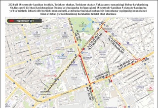 Ташкентте 10-нан астам автобус бағыты уақытша өзгереді