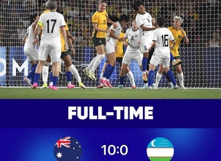 Женская сборная Узбекистана пропустила в Австралии десять мячей