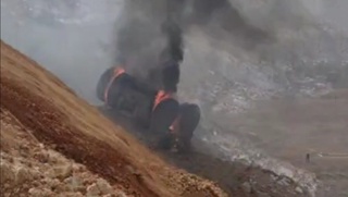 “Ангрен“ кўмир конида “БелАЗ“ ёниб кетди