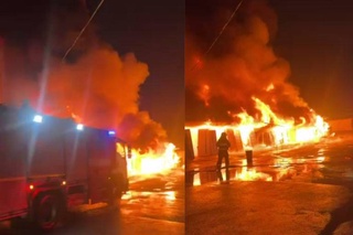 В Ташкенте на строительном рынке в Учтепинском районе произошел пожар