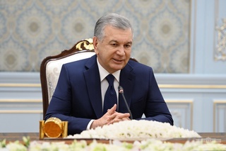 The President of Uzbekistan receives the Executive Chairman of Orascom Investment Holding