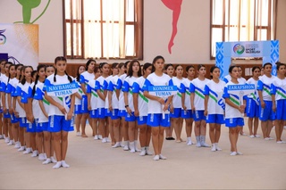 В рамках «Олимпиады пяти инициатив» состоялся Навоийский областной этап соревнований по гимнастраде