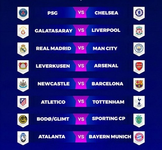 Чемпионлар лигаси 1/8 финал босқичининг барча жуфтликлари маълум