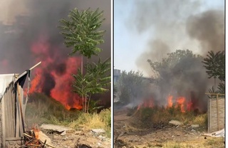 “Ўзбекфилм“ биноси яқинида кучли ёнғин содир бўлди