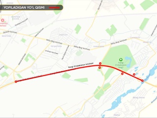 6 мая часть улицы Янги Узбекистон будет закрыта для движения транспорта