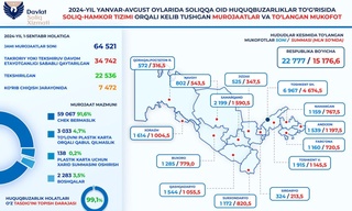 8 oyda soliq huquqbuzarliklari haqida qancha murojaat yoʻllangani ochiqlandi