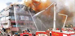 Вақтинча касалхонага айлантирилган меҳмонхонада ёнғин чиқди