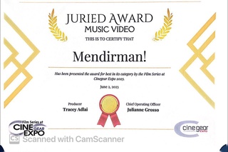 “Mendirman” klipi AQShda mukofot oldi