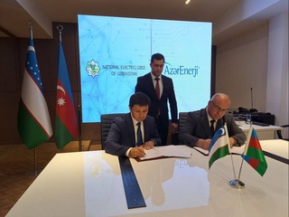 «Ўзбекистон миллий электр тармоқлари» ва «AzerEnergy» ўртасида меморандум имзоланди