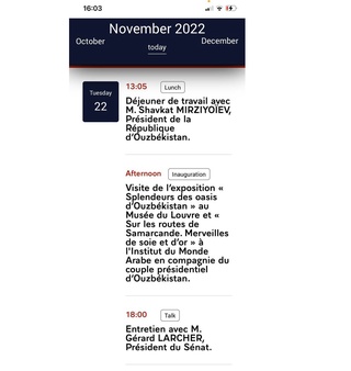 Шавкат Мирзиёев ва Эммануэль Макрон ишчи тушлик вақтида учрашиши режалаштирилган